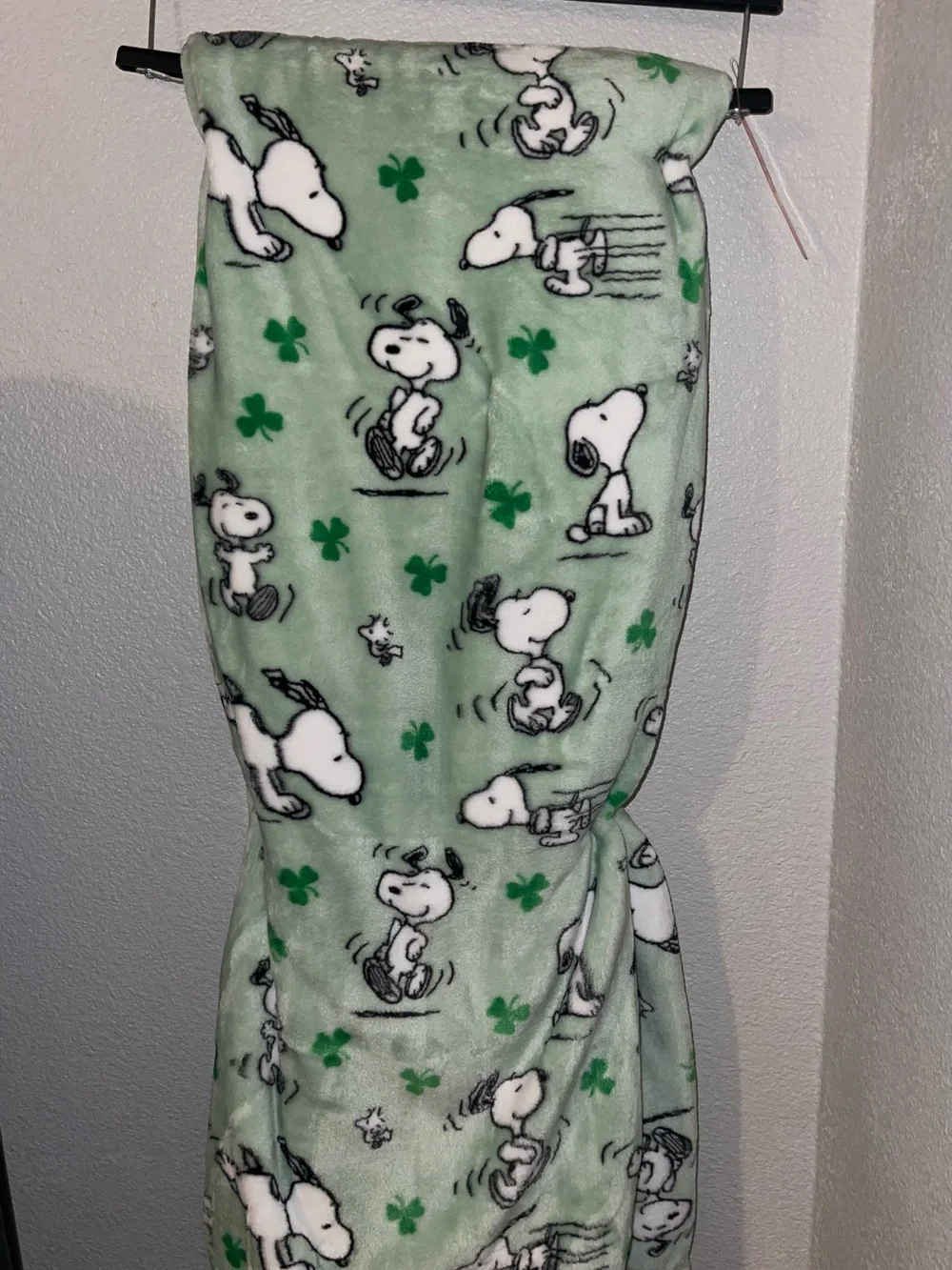 Snoopy Peanuts St. Patrick's Day Throw Blanket 60